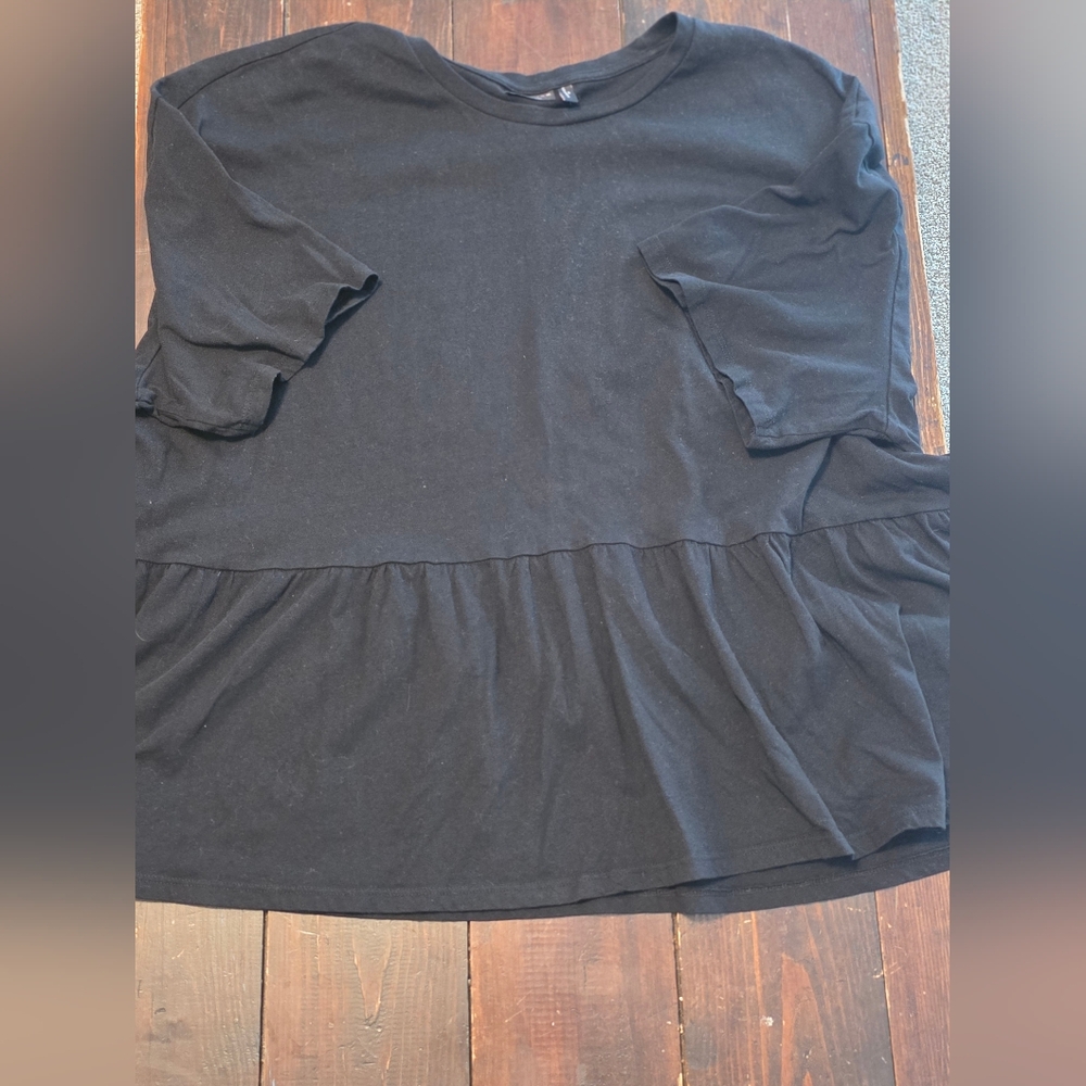 ASOS Black Peplum Top